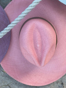 Baby Pink Fedora with large brim