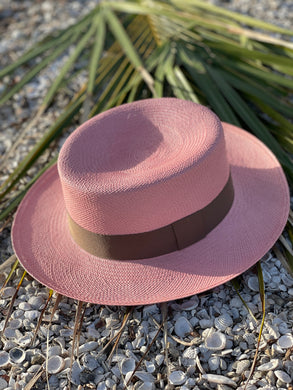 Baby Pink Cilindro Straw Hat