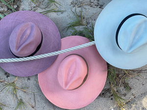 Baby Pink Fedora with large brim