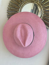 Load image into Gallery viewer, Baby Pink Fedora with large brim