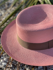 Baby Pink Cilindro Straw Hat
