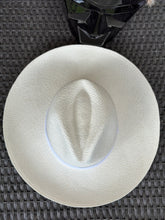 Load image into Gallery viewer, Fedora Wide Brim- Ivory w White Band