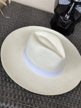 Load image into Gallery viewer, Fedora Wide Brim- Ivory w White Band