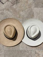Load image into Gallery viewer, Diamante Wide Brim - Ivory with Cappuccino Band